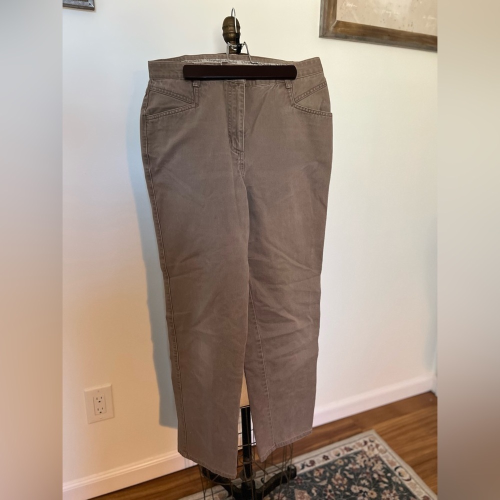 Christopher & Banks Taupe wide leg jeans size 10